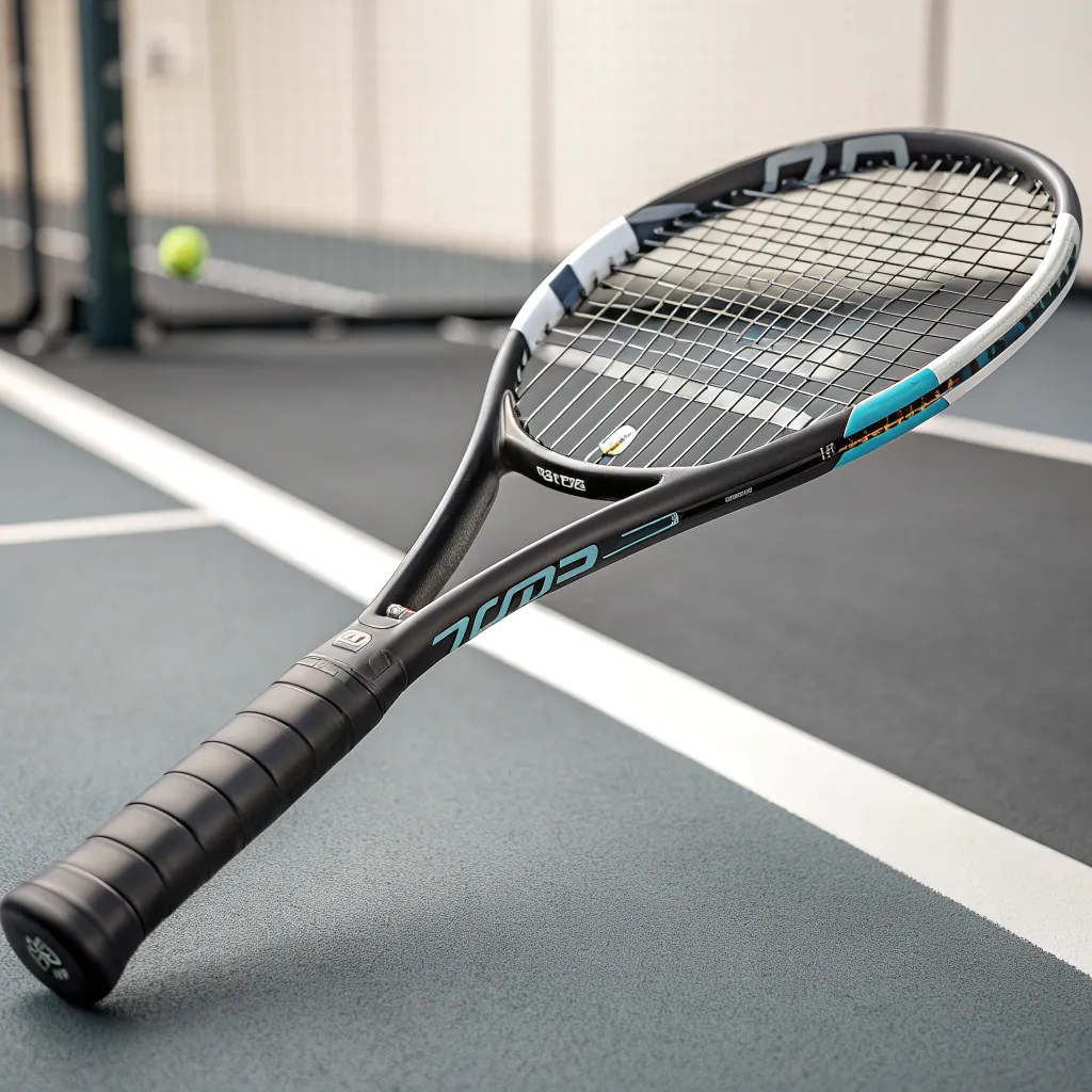 Advanced tennis racket with ergonomic grip